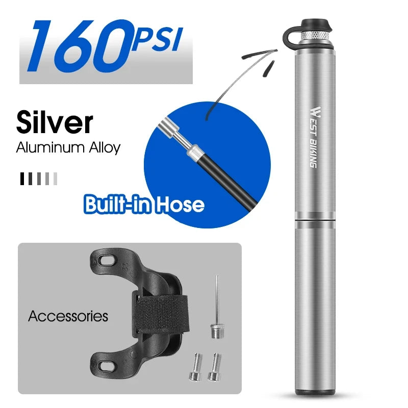 Portable Aluminum Alloy Mini Bike Pump