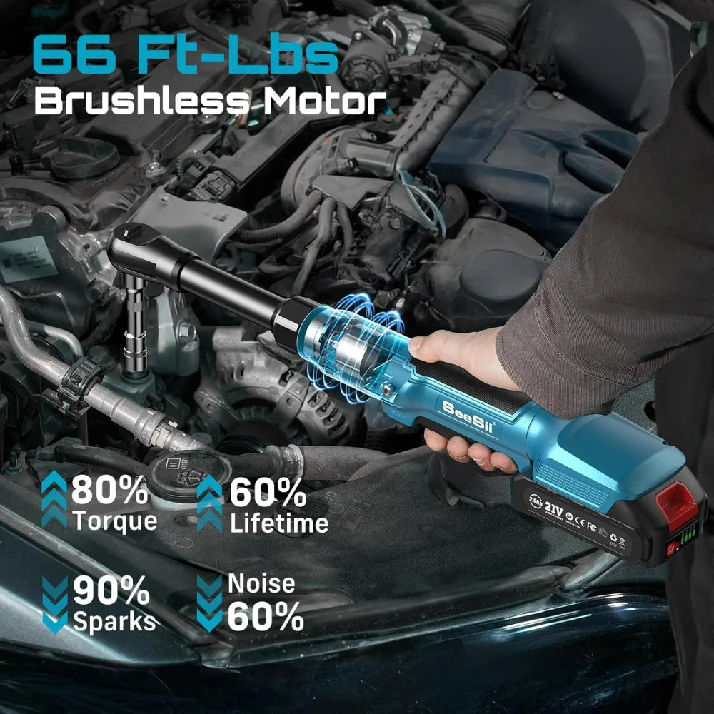 Extended Cordless Electric Ratchet Wrench