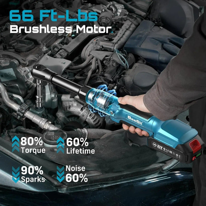 Extended Cordless Electric Ratchet Wrench