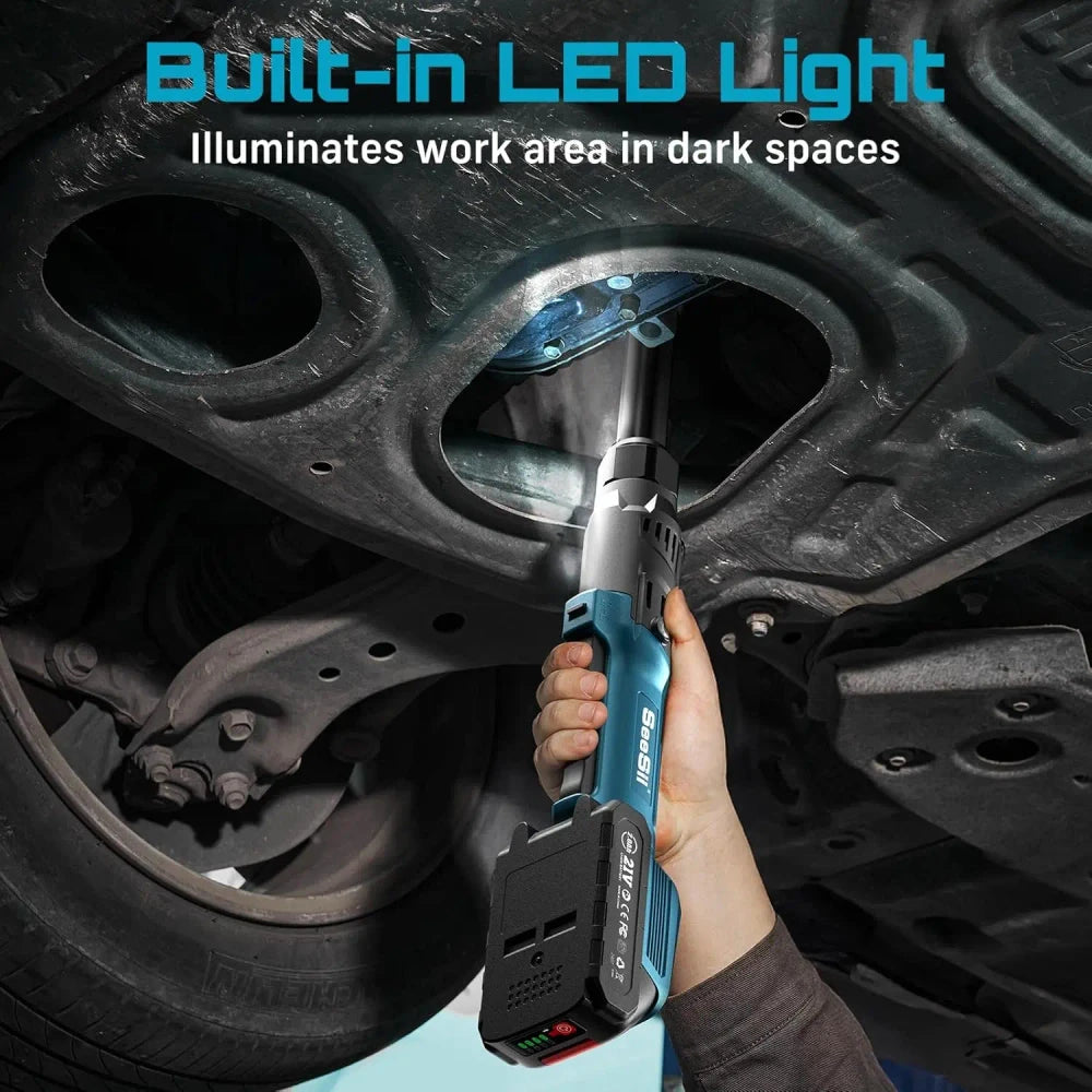 Extended Cordless Electric Ratchet Wrench
