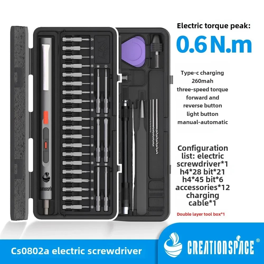 CreationSpace Dual Purpose Electric Screwdriver Set