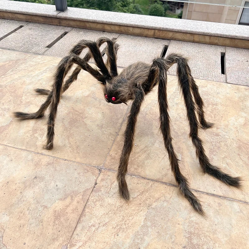 Giant Plush Halloween Spider Prop