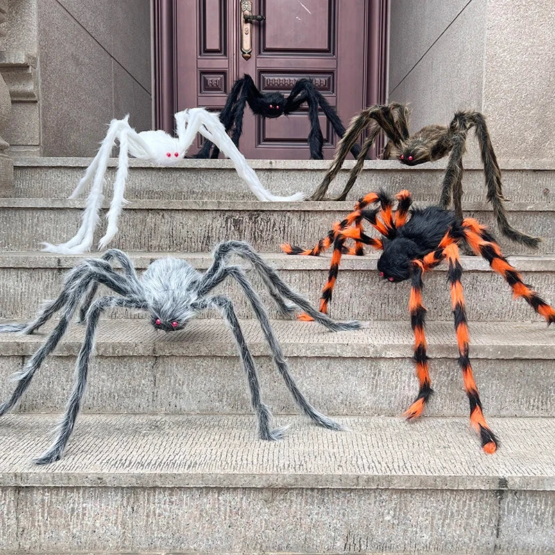 Giant Plush Halloween Spider Prop