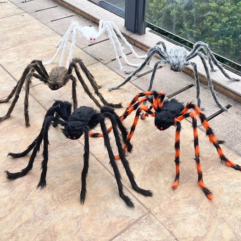 Giant Plush Halloween Spider Prop