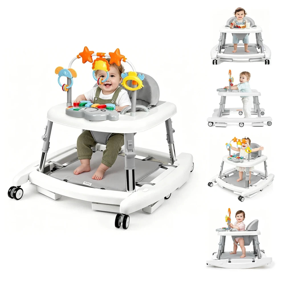 Adjustable Foldable 5 in 1 Baby Activity Center Walker