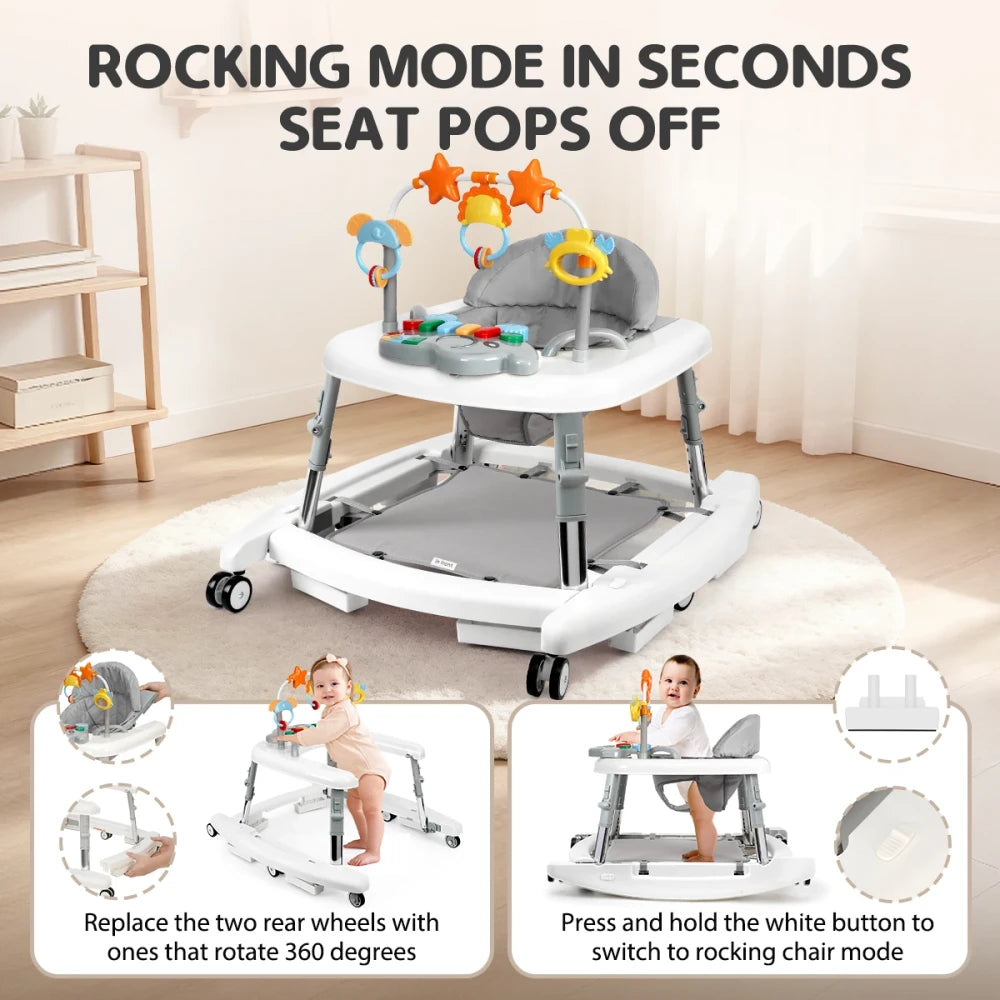 Adjustable Foldable 5 in 1 Baby Activity Center Walker