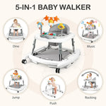 Adjustable Foldable 5 in 1 Baby Activity Center Walker